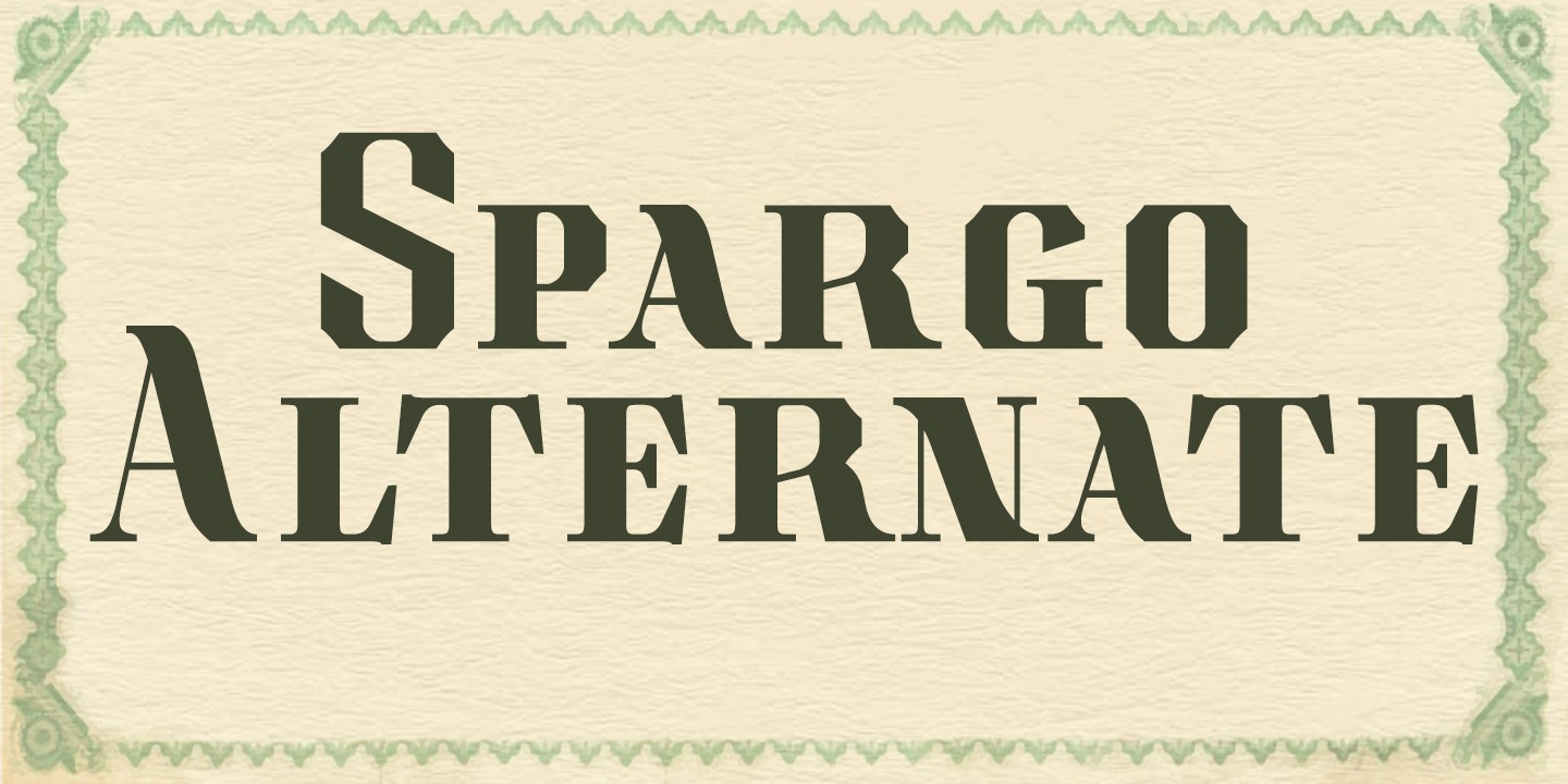 Beispiel einer Spargo Outline-Schriftart